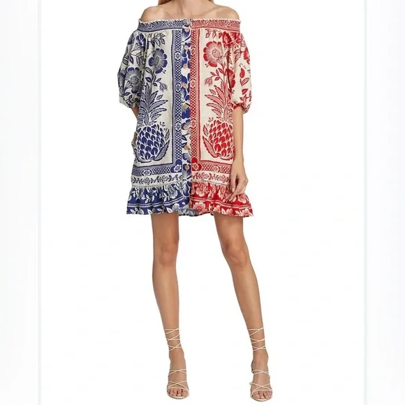 FARM RIO - Mixed Pineapple Garden Dress - Size Small - Picture 3 of 13